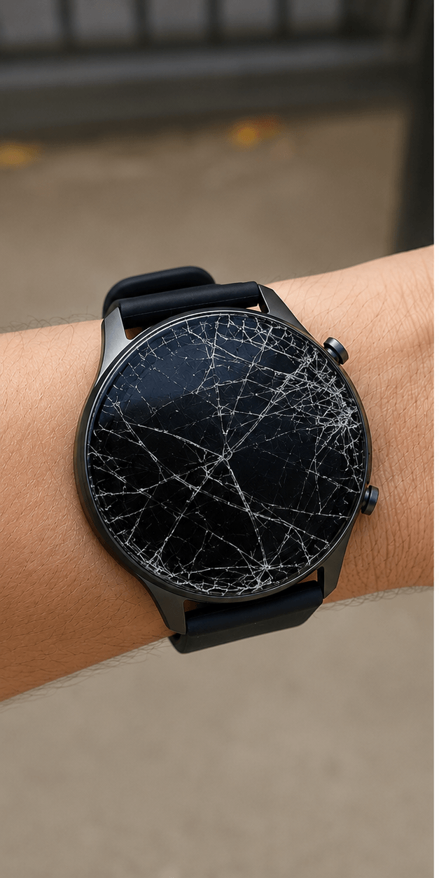 Broken smartwatch before repair